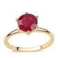 Inel din Argint 925 Placat cu Aur ( 2.24 grame ) cu Rubin Mozambic 2.88 Carate
