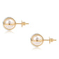 Set din Argint 925 Placat cu Aur ( 5.75 grame ) cu Perlă de Apă Dulce Albă și Topaz Alb 17.1 Carate ( Cercei+Inel+Pandantiv )