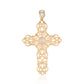 Cruce Pandantiv din Argint 925 Placat cu Aur ( 5.4 grame ) cu Piatra Lunii Curcubeu Clasa ”AA” 1.24 Carate