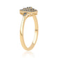 Inel din Argint 925 Placat cu Aur ( 1.78 grame ) cu Diamant Albastru 0.2 Carate