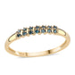 Inel din Argint 925 Placat cu Aur ( 1.48 grame ) cu Diamant Albastru 0.13 Carate