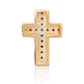 Cruce Pandantiv din Argint 925 Placat cu Aur ( 1.23 grame ) cu Diamant Albastru și Diamant Alb 0.43 Carate