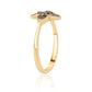 Inel din Argint 925 Placat cu Aur ( 1.74 grame ) cu Diamant Albastru 0.3 Carate