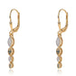 Cercei din Argint 925 Placat cu Aur ( 2.21 grame ) cu Diamant Albastru 0.06 Carate