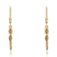 Cercei din Argint 925 Placat cu Aur ( 2.21 grame ) cu Diamant Albastru 0.06 Carate
