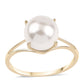 Inel din Aur de 9K ( 1.91 grame ) cu Perlă de Apă Dulce Albă 7.03 Carate