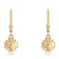 Cercei din Argint 925 Placat cu Aur ( 1.82 grame ) cu Diamant Albastru și Topaz Alb 0.18 Carate