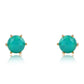 Cercei din Argint 925 Placat cu Aur ( 1.04 grame ) cu Opal Verde Etiopian Lega Dembi 1.1 Carate