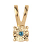 Pandantiv din Argint 925 Placat cu Aur ( 0.64 grame ) cu Diamant Albastru 0.02 Carate