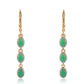 Cercei din Argint 925 Placat cu Aur ( 2.75 grame ) cu Opal Verde Etiopian Lega Dembi 0.96 Carate