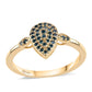 Inel din Argint 925 Placat cu Aur ( 1.87 grame ) cu Diamant Albastru 0.2 Carate
