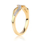 Inel din Argint 925 Placat cu Aur ( 2.46 grame ) cu Diamant Albastru și Topaz Alb 0.01 Carate