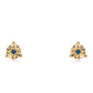 Cercei din Argint 925 Placat cu Aur ( 1 grame ) cu Diamant Albastru 0.02 Carate