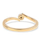 Inel din Argint 925 Placat cu Aur ( 1.77 grame ) cu Diamant Albastru și Diamant Alb 0.04 Carate
