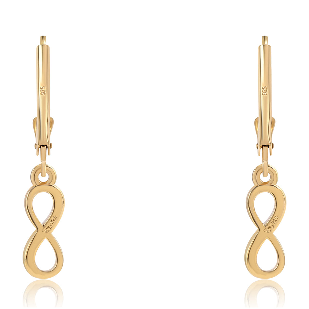 Cercei din Argint 925 Placat cu Aur ( 2.03 grame ) cu Diamant Albastru 0.01 Carate