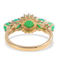 Inel din Argint 925 Placat cu Aur ( 2.78 grame ) cu Opal Verde Etiopian Lega Dembi și Cromdiopsid 1.68 Carate