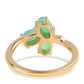 Inel din Argint 925 Placat cu Aur ( 2.24 grame ) cu Opal Verde Etiopian Lega Dembi 1.02 Carate