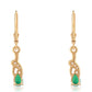 Cercei din Argint 925 Placat cu Aur ( 2 grame ) cu Opal Verde Etiopian Lega Dembi și Topaz Alb 0.59 Carate