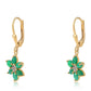 Cercei din Argint 925 Placat cu Aur ( 2.18 grame ) cu Opal Verde Etiopian Lega Dembi și Topaz Alb 1.55 Carate