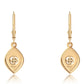 Cercei din Argint 925 Placat cu Aur ( 2.96 grame ) cu Diamant Albastru 0.04 Carate
