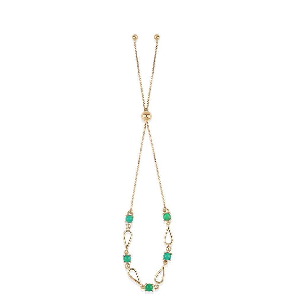 Brățară din Argint 925 Placat cu Aur ( 3.98 grame ) cu Opal Verde Etiopian Lega Dembi 0.85 Carate 2 