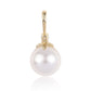 Pandantiv din Aur de 9K ( 0.25 grame ) cu Perlă de Apă Dulce Albă și Zircon Alb 3.43 Carate