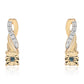 Cercei din Argint 925 Placat cu Aur ( 1.38 grame ) cu Diamant Albastru și Diamant Alb 0.08 Carate