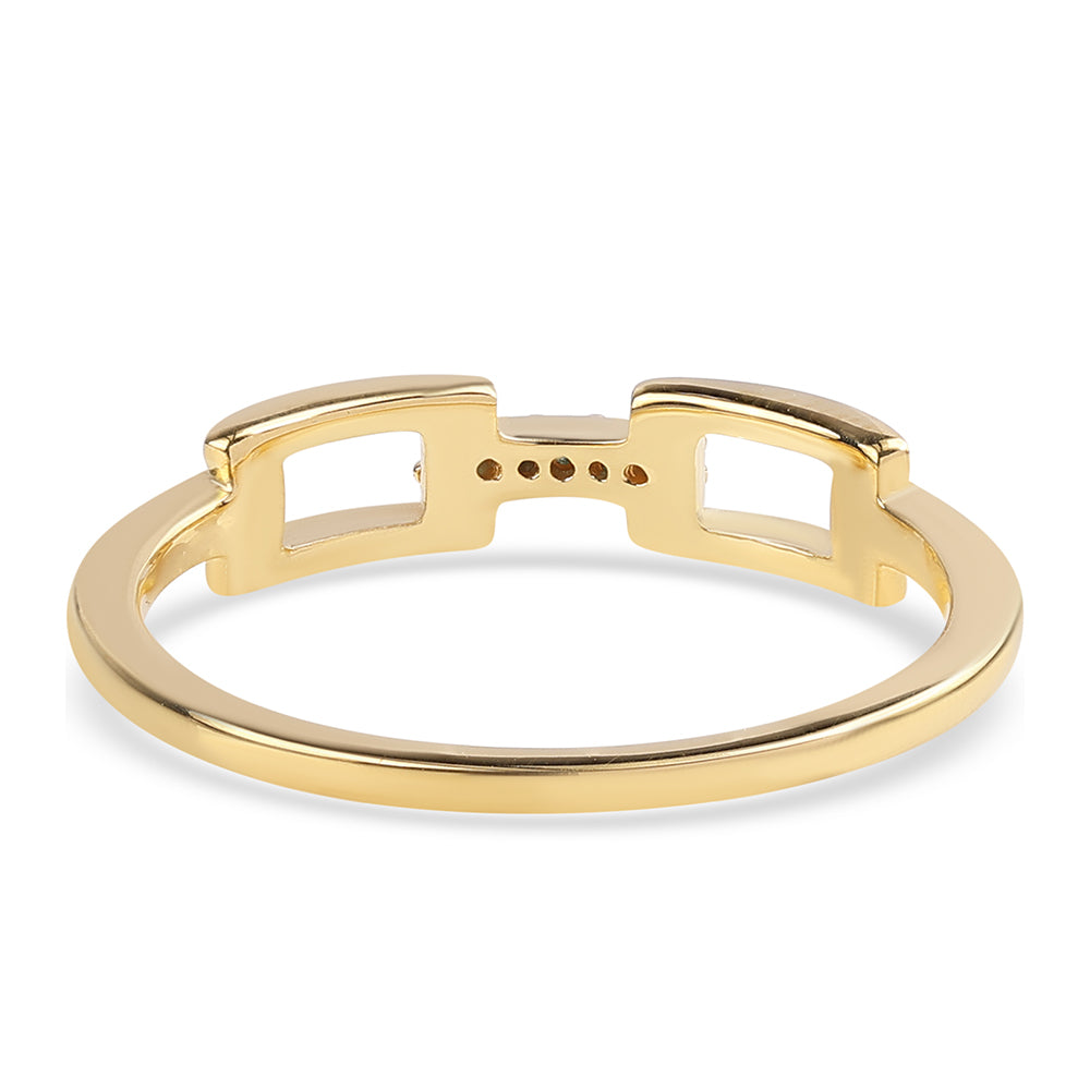 Inel din Argint 925 Placat cu Aur ( 1.66 grame ) cu Diamant Albastru 0.04 Carate 2 