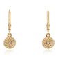 Cercei din Argint 925 Placat cu Aur ( 2.18 grame ) cu Diamant Albastru 0.32 Carate