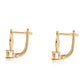 Cercei din Argint 925 Placat cu Aur ( 1.97 grame ) cu Diamant Albastru 0.01 Carate