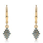 Cercei din Argint 925 Placat cu Aur ( 1.34 grame ) cu Diamant Albastru 0.37 Carate