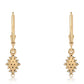 Cercei din Argint 925 Placat cu Aur ( 1.34 grame ) cu Diamant Albastru 0.37 Carate