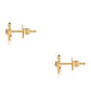 Cercei din Argint 925 Placat cu Aur ( 0.86 grame ) cu Diamant Albastru 0.03 Carate