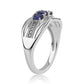 Inel din Argint 925 ( 3.03 grame ) cu Safir Albastru Australian 0.87 Carate