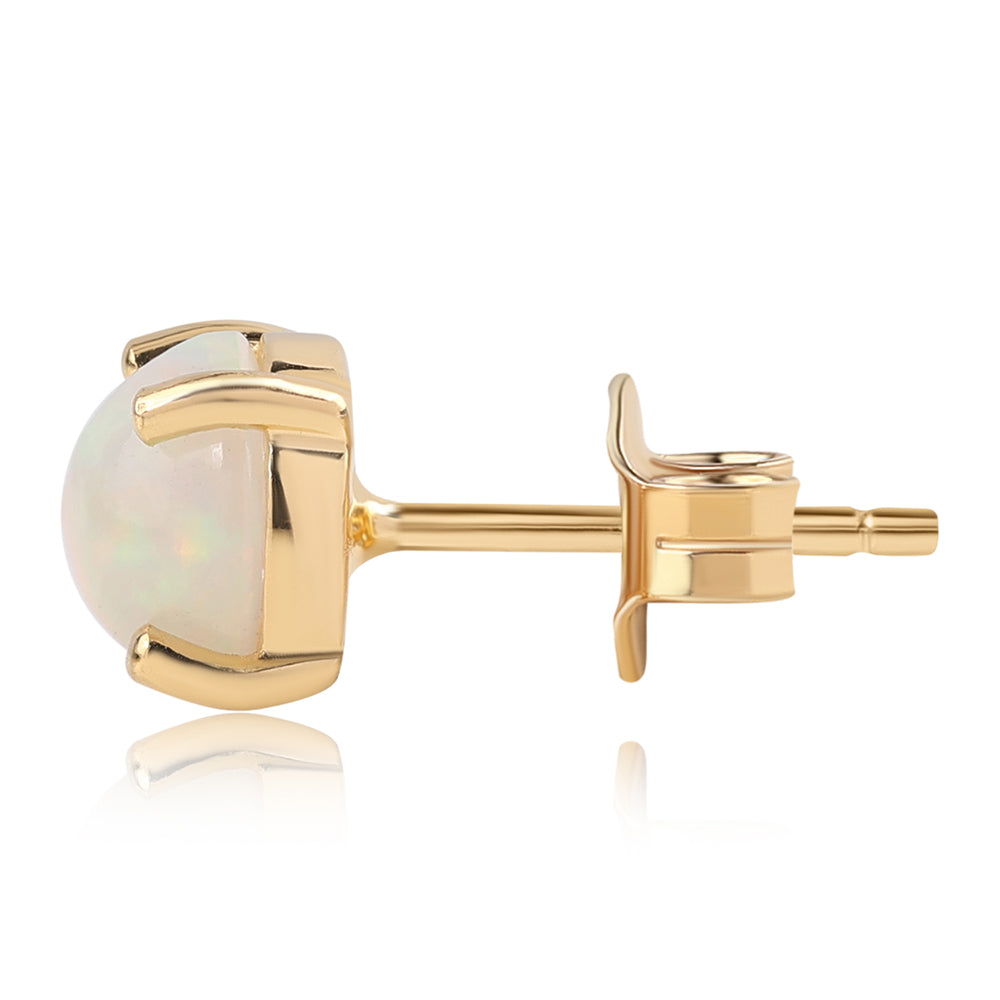 Cercei din Argint 925 Placat cu Aur ( 0.98 grame ) cu Opal Etiopian Lega Dembi 0.64 Carate 2 