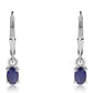 Cercei din Argint 925 ( 1.22 grame ) cu Safir Albastru Australian 1.36 Carate
