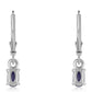 Cercei din Argint 925 ( 1.22 grame ) cu Safir Albastru Australian 1.36 Carate