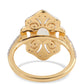 Inel din Argint 925 Placat cu Aur ( 3.69 grame ) cu Opal Etiopian Lega Dembi și Topaz Alb 1 Carate