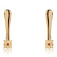 Cercei din Argint 925 Placat cu Aur ( 2.45 grame ) cu Diamant Roșu 0.01 Carate