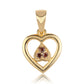 Pandantiv din Argint 925 Placat cu Aur ( 1.13 grame ) cu Diamant Roșu 0.05 Carate
