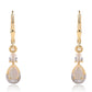 Cercei din Argint 925 Placat cu Aur ( 1.82 grame ) cu Opal Etiopian Lega Dembi și Topaz Alb 0.93 Carate