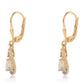 Cercei din Argint 925 Placat cu Aur ( 1.82 grame ) cu Opal Etiopian Lega Dembi și Topaz Alb 0.93 Carate
