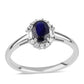 Inel din Argint 925 ( 2.48 grame ) cu Safir Albastru Australian și Topaz Alb 1.69 Carate