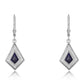 Cercei din Argint 925 ( 3.09 grame ) cu Safir Albastru Australian și Topaz Alb 3.26 Carate