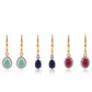 Set din Argint 925 Placat cu Aur ( 5.95 grame ) cu Rubin Thailandez și Smarald Brazilian 6.36 Carate