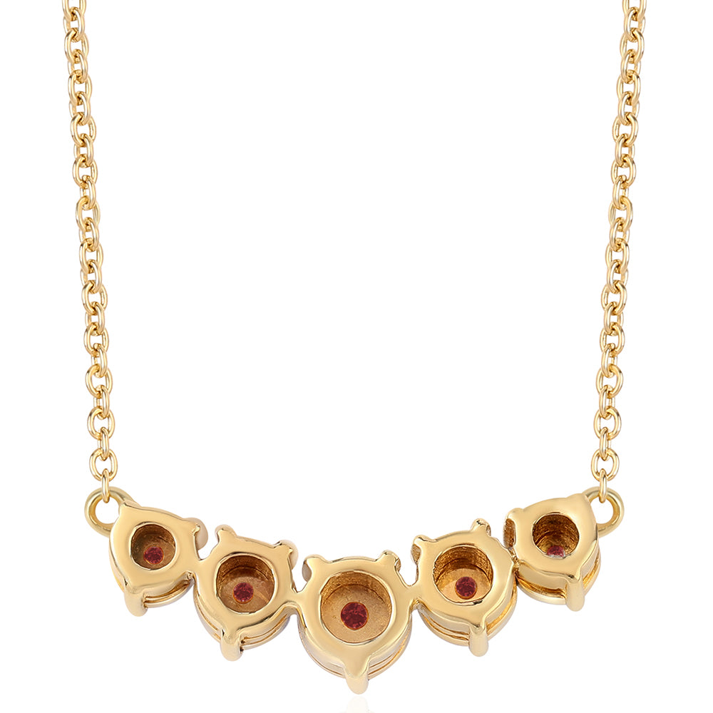 Colier din Argint 925 Placat cu Aur ( 3.28 grame ) cu Diamant Alb 0.03 Carate 3 