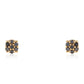 Cercei din Argint 925 Placat cu Aur ( 1.12 grame ) cu Diamant Negru 0.14 Carate