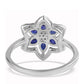 Inel din Argint 925 ( 3.29 grame ) cu Safir Albastru Australian și Topaz Alb 1.67 Carate