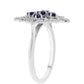 Inel din Argint 925 ( 3.46 grame ) cu Safir Albastru Australian 0.46 Carate