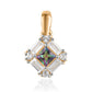 Pandantiv din Argint 925 Placat cu Aur ( 1.13 grame ) cu Topaz Mistic și Topaz Alb 1.24 Carate
